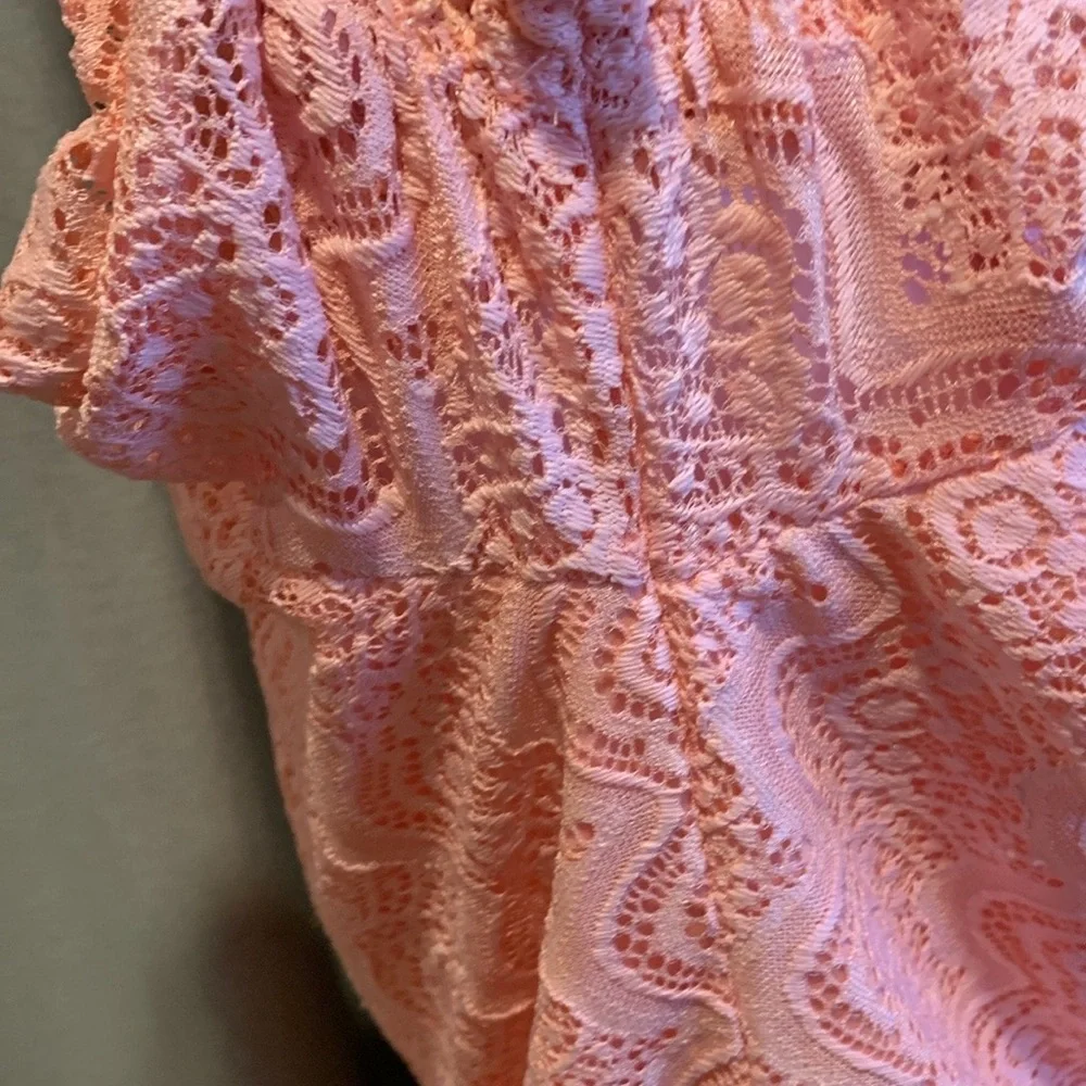 NWOT - No Boundaries Pink Lace Top Size Large (11-13) - Picture 11 of 16